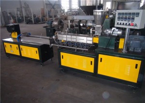 PE-PP-Füller-Masterbatch-Kunststoffpellet-Extrudermaschine mit Zuführsystem