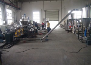 Wood plastik Composie Pellet fè ekipman, WPC extrusion machin 315kw