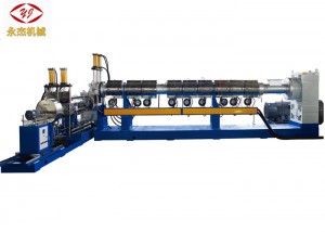 Single – Single Screw two Stage Extruder Air Cooling Die Face Cutting Way