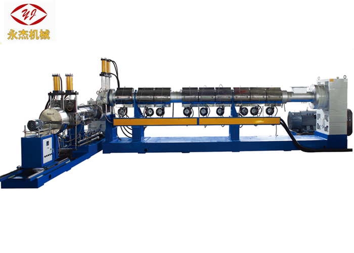 Single - វីសតែមួយដំណាក់កាលពីរ Extruder Air Cooling Die Face Cutting Way