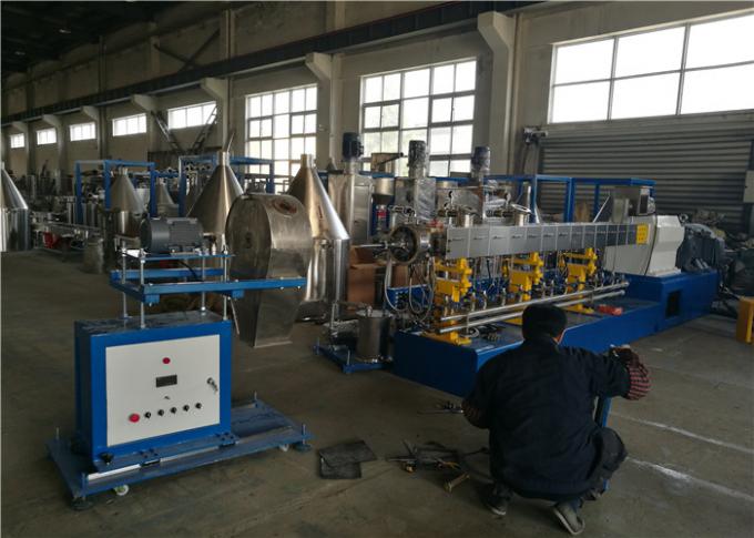 WPC Extruder Air Cooling Plastic Pelletizing Machine Kanggo Kayu Engineering Composite