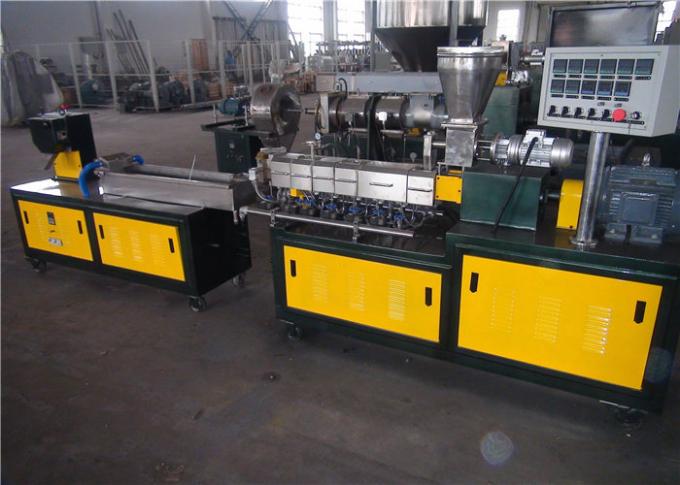 Gwo vitès plastik pelletizing machin ak Mini laboratwa Twin vis extruder SJSL20