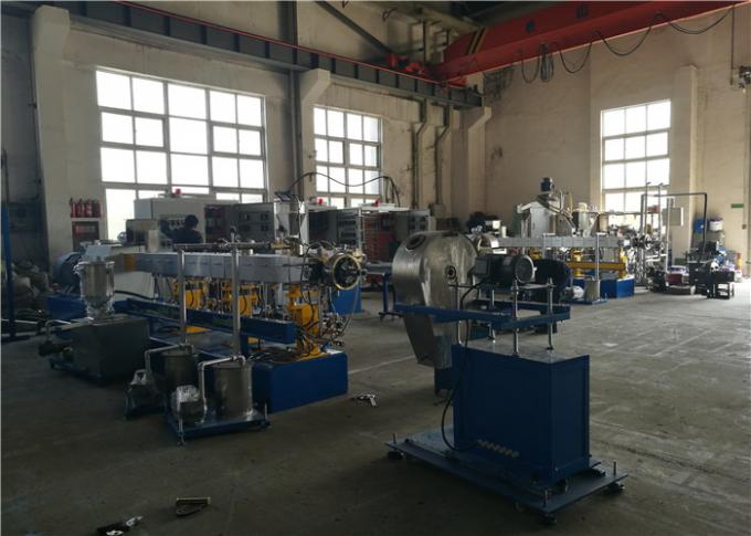 PLA Biodegradable Pellets Plastic Extrusion Machine Air Cooling Die Face Cutting Way