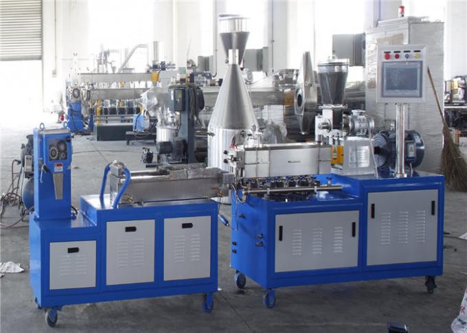 Abrasion Resistant Lab Twin Screw Extruder W6Mo5Cr4V2 Screw Material 5.5kw