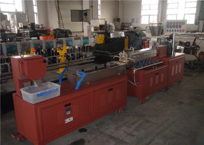 7 Heating Zones Polymer Extruder Machine , Lab Scale Twin Screw Extruder