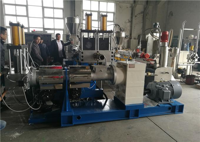 Single - Single Screw Two Stage Extruder Air Cooling Die Face Cutting Way