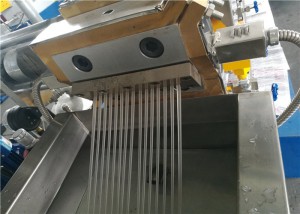 Nagy hatékonyságú PET pelletizáló gép ikercsavaros extrudáló rendszerrel