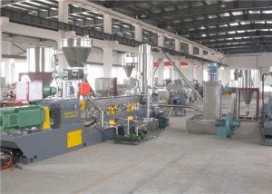 90kw Motor HDPE Granulator Pellet ឧបករណ៍ផលិតជាមួយនឹងប្រព័ន្ធជិះកង់ទឹក