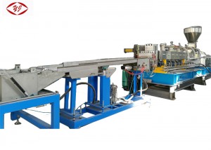 500-800kg/H doub vis PET pelletizing machin ak dlo Strand sistèm oksilyè