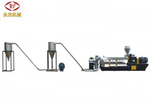 Igwe na-egbutu ihu anwụ anwụ PVC Pelletizing Machine na Sistemụ Vacuum Venting System