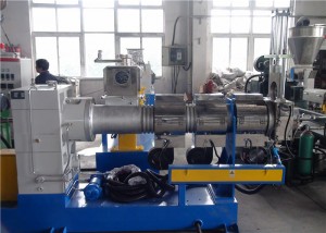 High Output Polymer Extrusion Búnaður Plast Pellet Extruder 250/90kw mótor