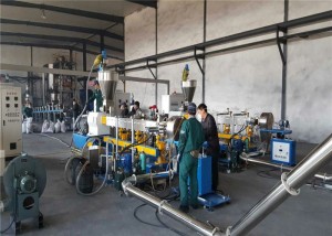 Mesin Pembuat Granules PVC Otomatis, Mesin Extruder PVC Soft 160kw Motor