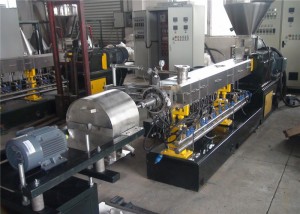 Horizontal Masterbatch Production Line , Single Screw Plastic Extruder Machine