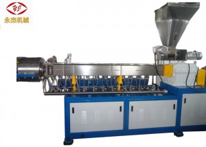 Aŭtomata Akva Ringo Pelletizer ABS Extruder Maŝino Kun 50L Alta Rapida Miksilo